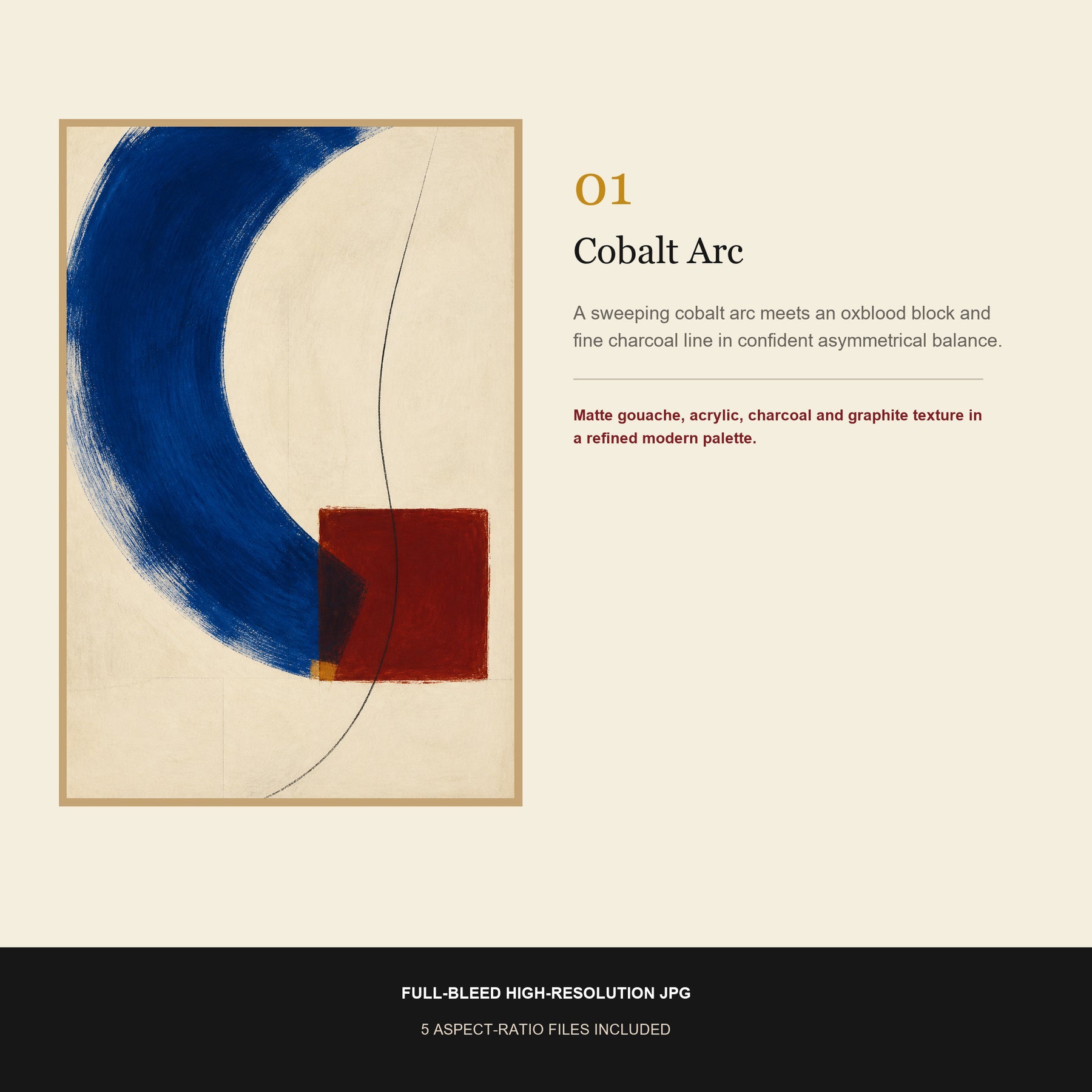 Contour & Current Printable Wall Art Set of 6 | Modern Abstract Color Gallery Wall Digital Prints