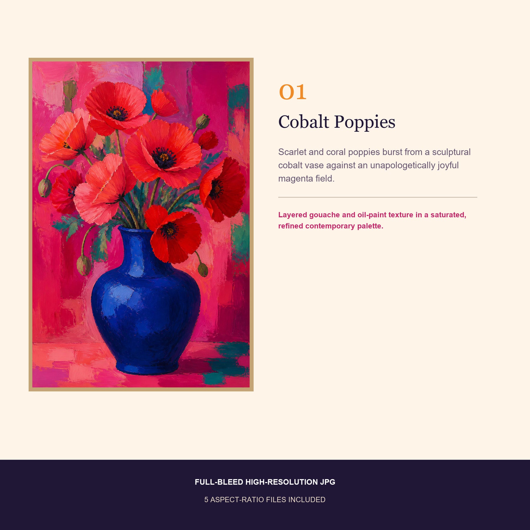 Vivid Reverie Printable Wall Art Set of 6 | Bold Colorful Gallery Wall Digital Prints