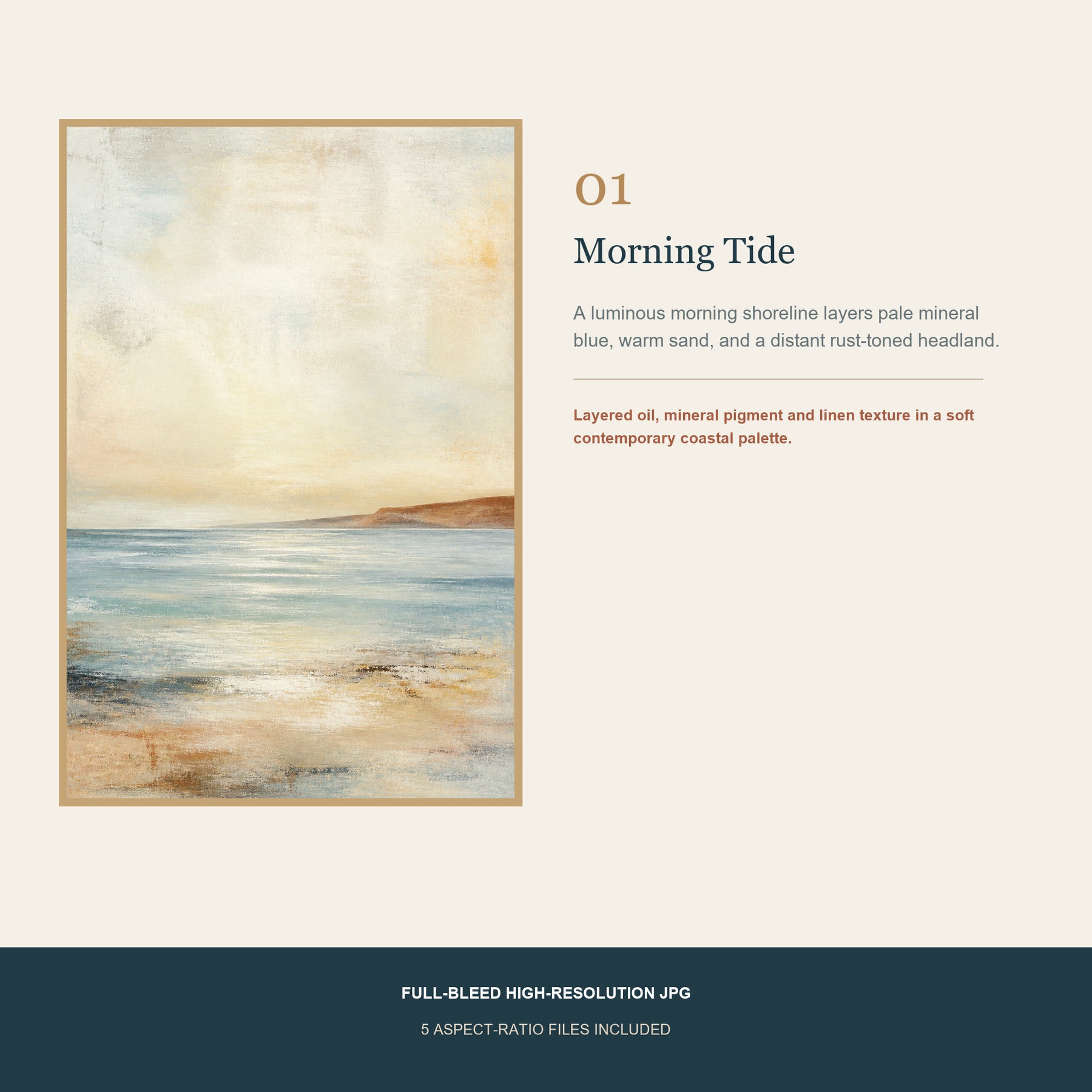 Quiet Shores Printable Wall Art Set of 2 | Coastal Abstract Seascape Digital Prints