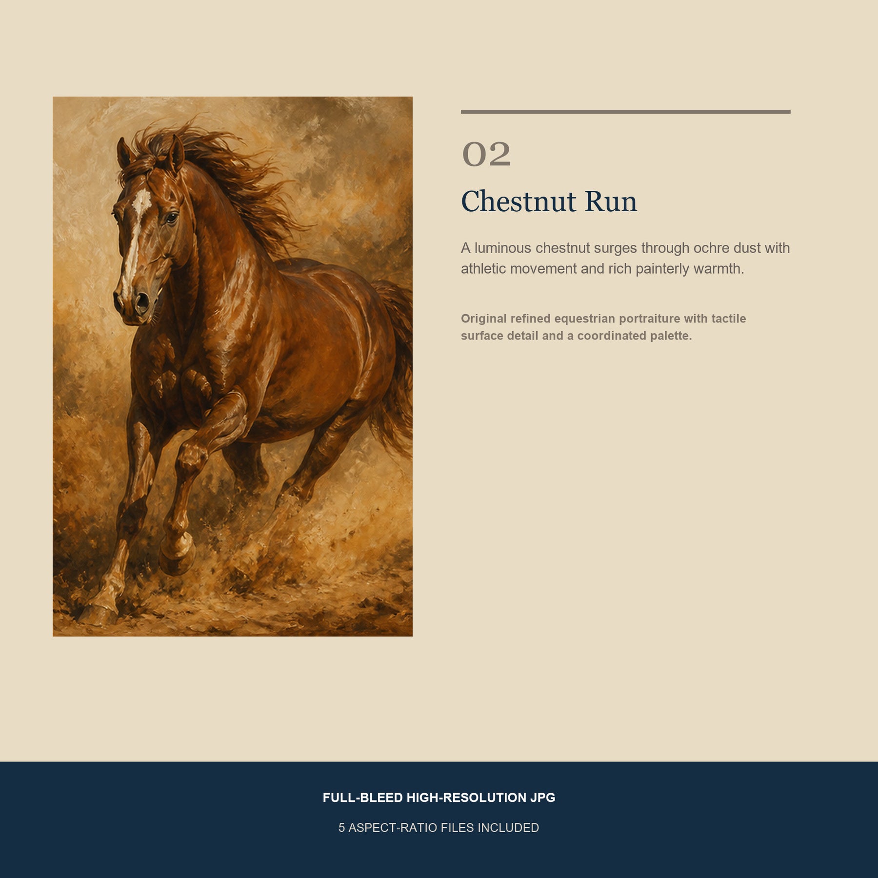 Sable & Saddle Printable Wall Art Set of 4 | Luxury Equestrian Set of Four Digital Prints