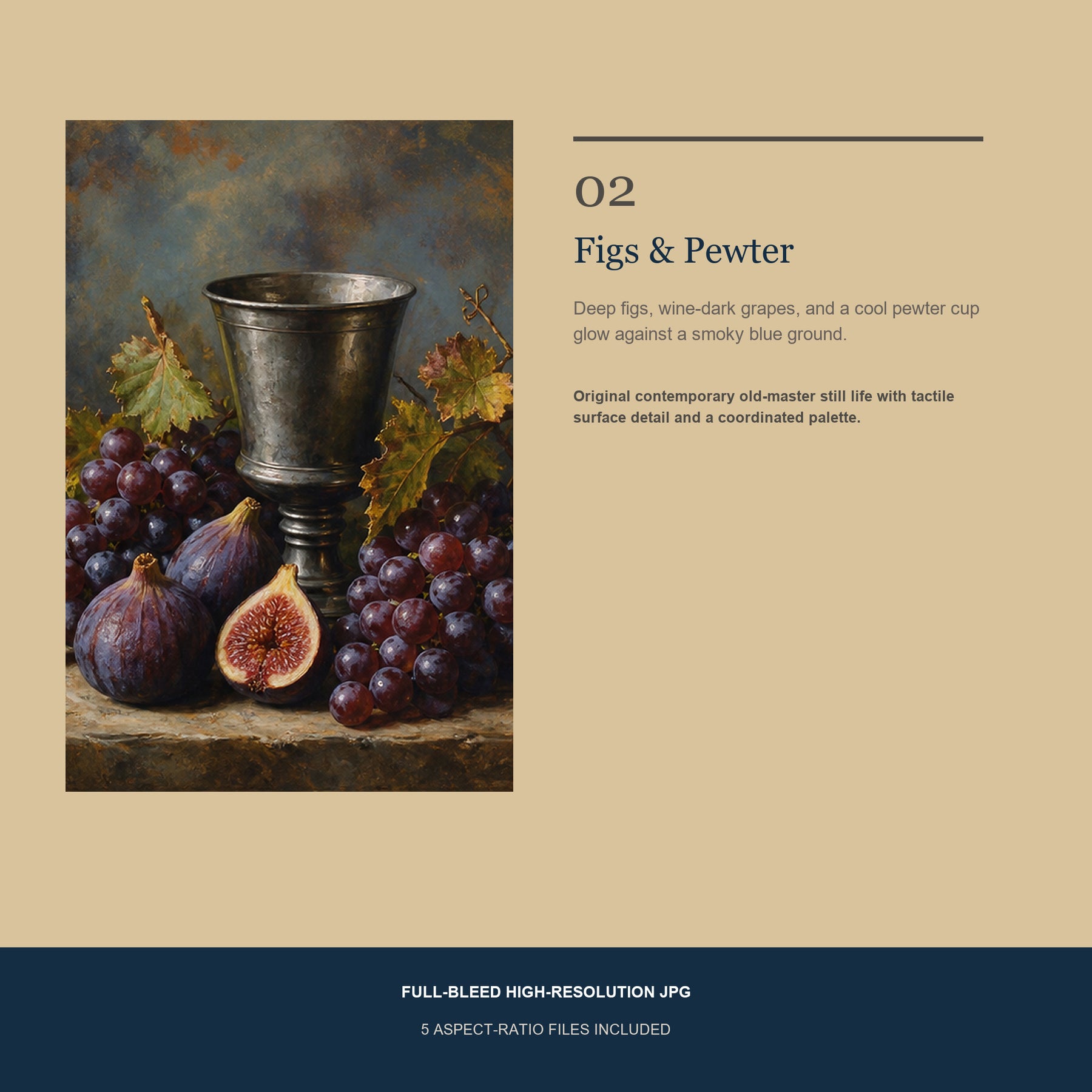 Harvest Table Printable Wall Art Set of 4 | European Still Life Set of Four Digital Prints