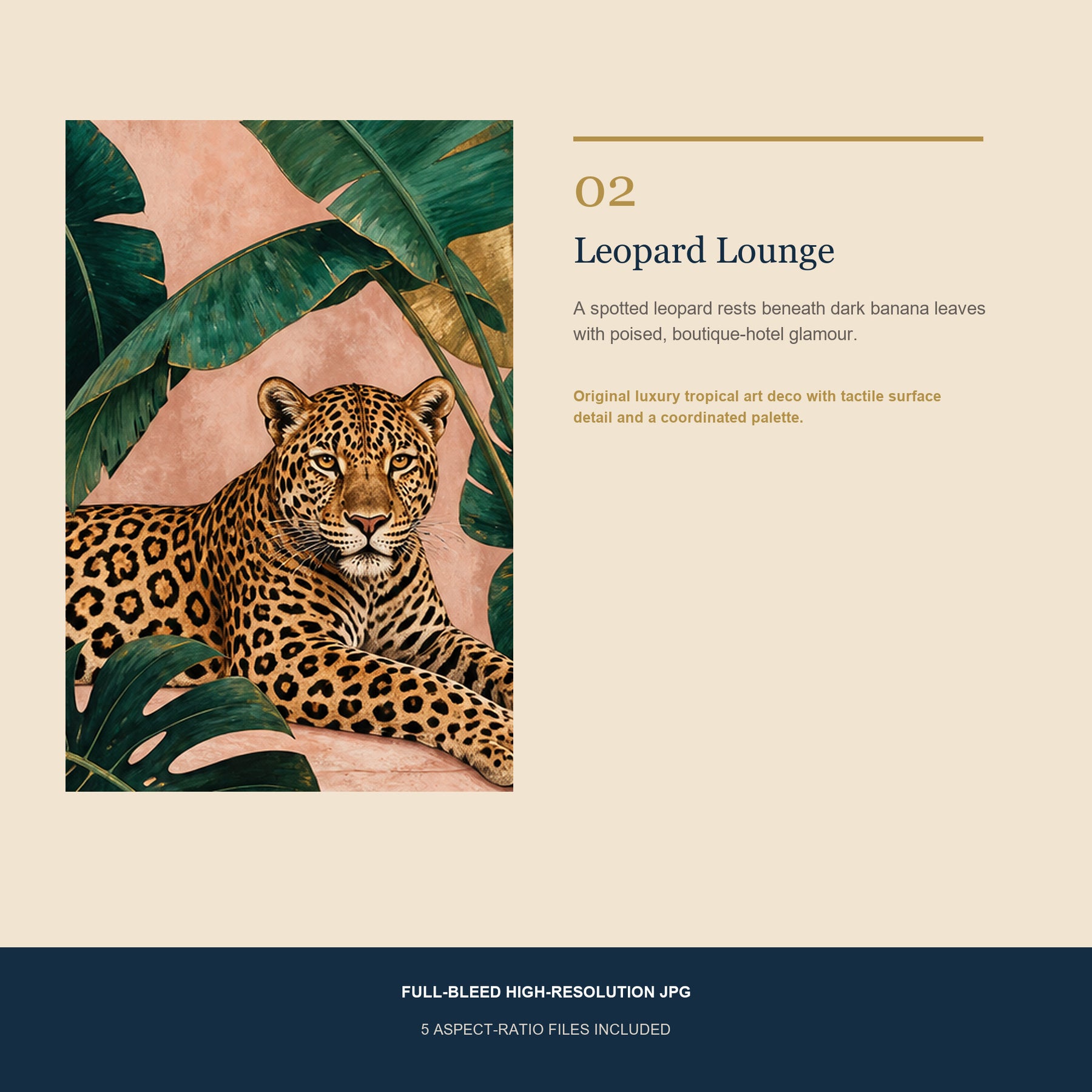 Palm Society Printable Wall Art Set of 4 | Tropical Art Deco Set of Four Digital Prints