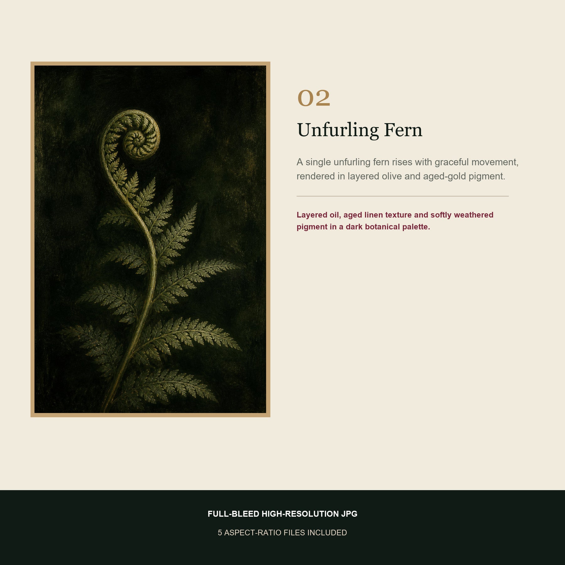 Velvet Botanica Printable Wall Art Set of 6 | Moody Dark Botanical Gallery Wall Digital Prints