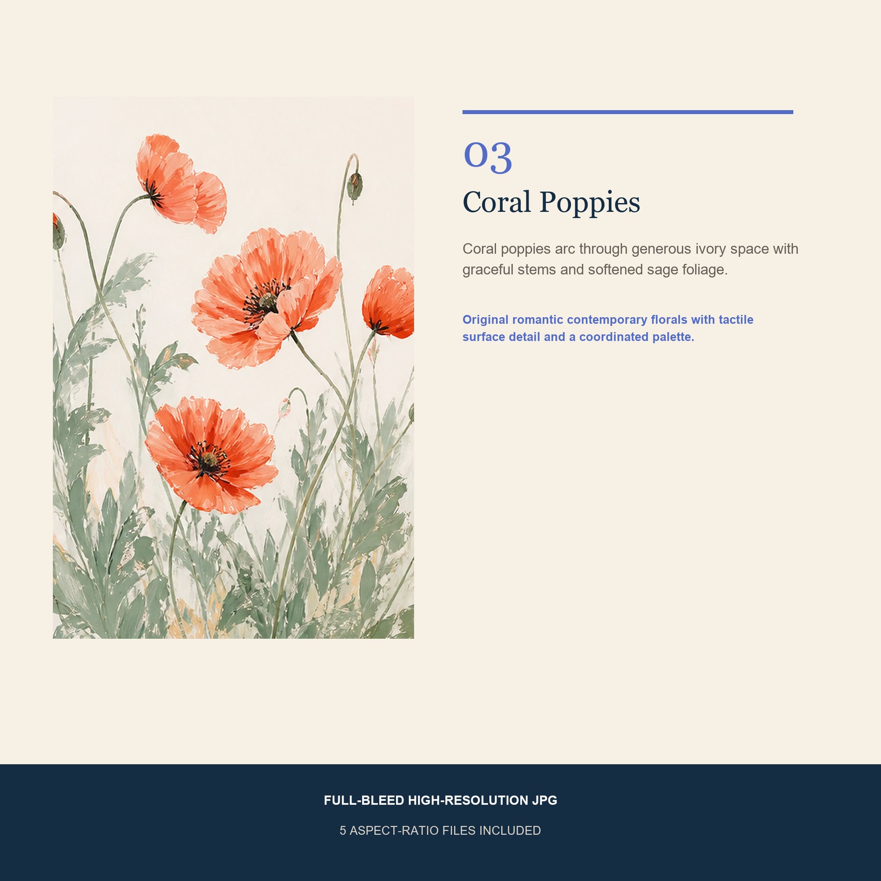 Meadow Poem Printable Wall Art Set of 4 | Romantic Wildflower Set of Four Digital Prints