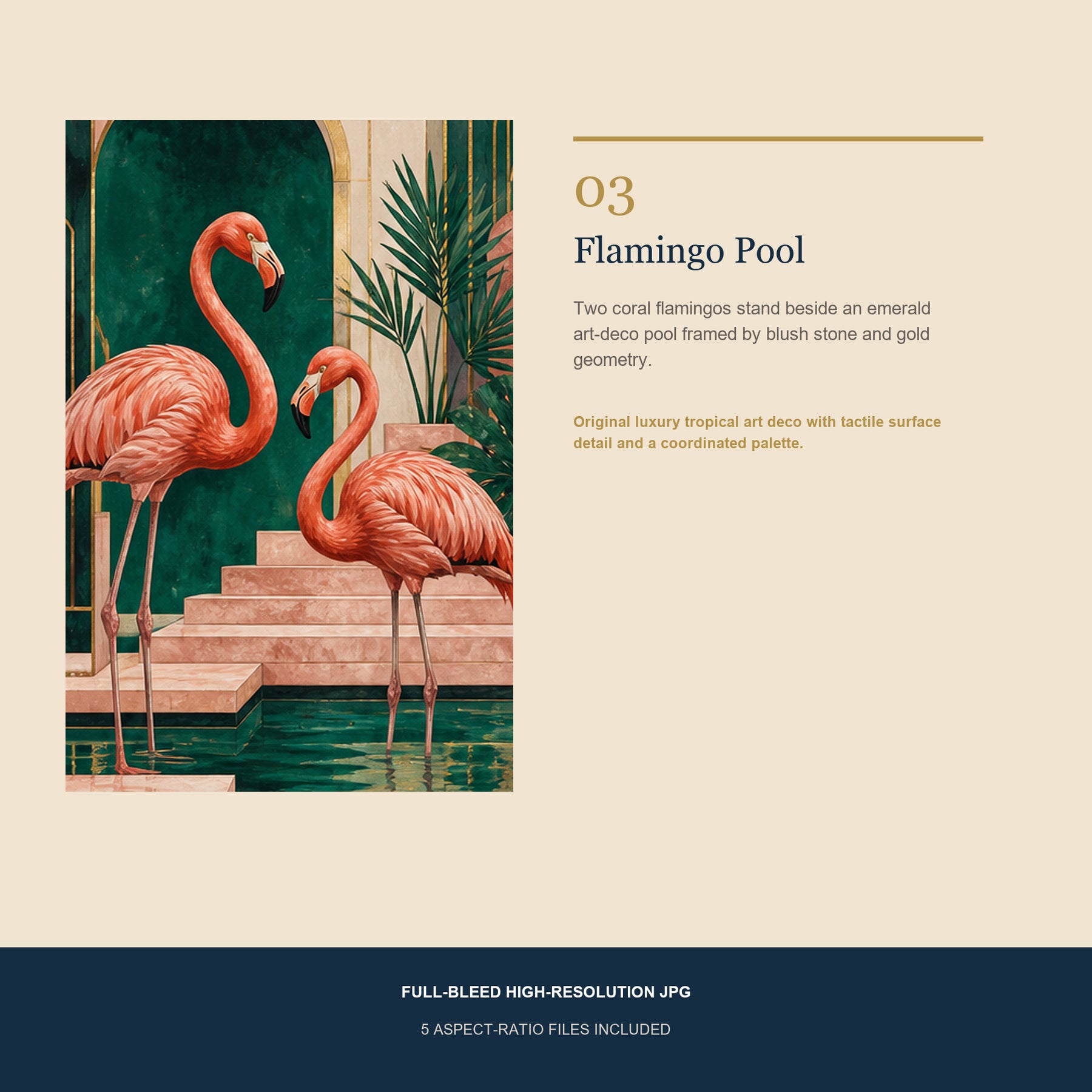 Palm Society Printable Wall Art Set of 4 | Tropical Art Deco Set of Four Digital Prints