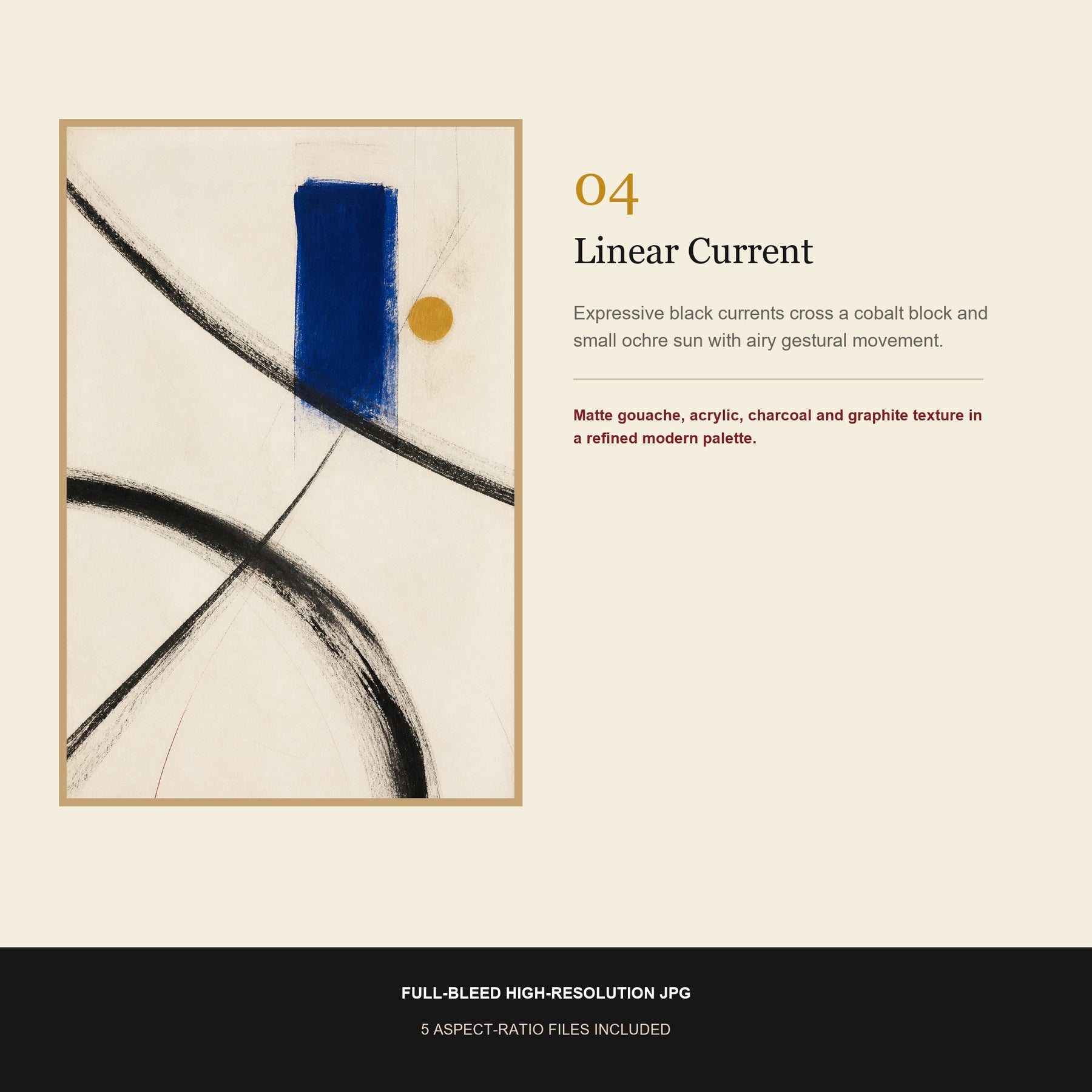 Contour & Current Printable Wall Art Set of 6 | Modern Abstract Color Gallery Wall Digital Prints