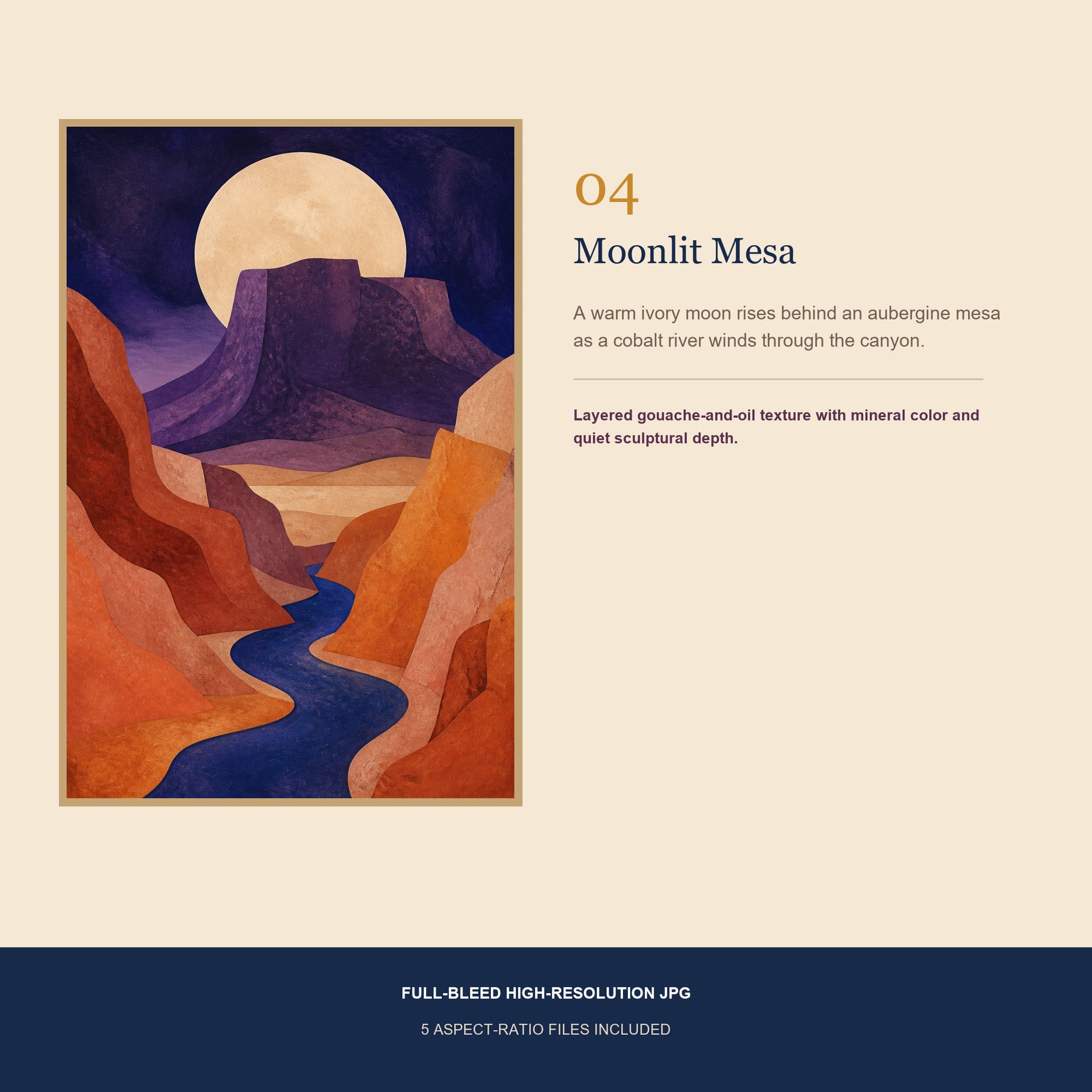 Terra Solis Printable Wall Art Set of 4 | Desert Modern Landscape Digital Prints