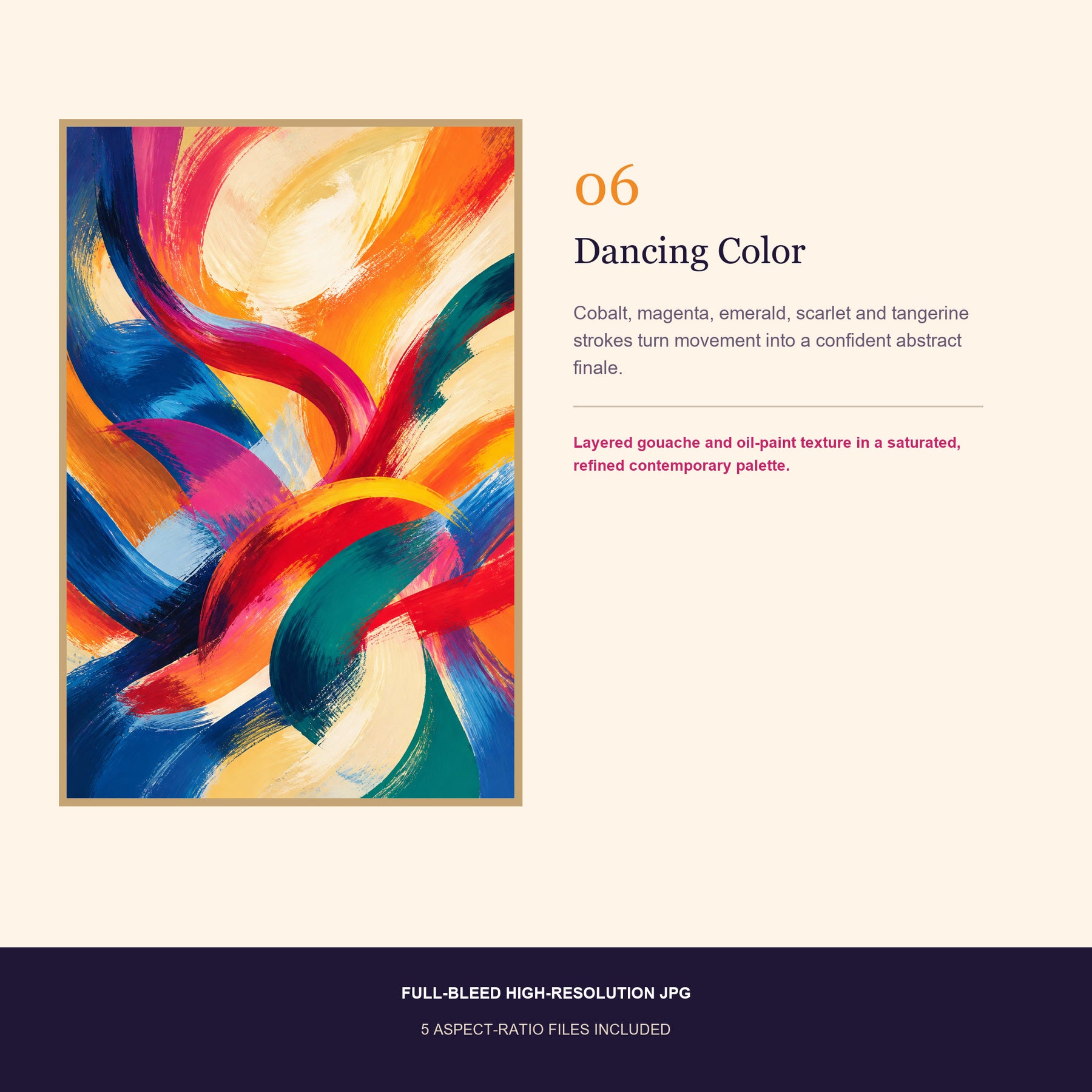 Vivid Reverie Printable Wall Art Set of 6 | Bold Colorful Gallery Wall Digital Prints